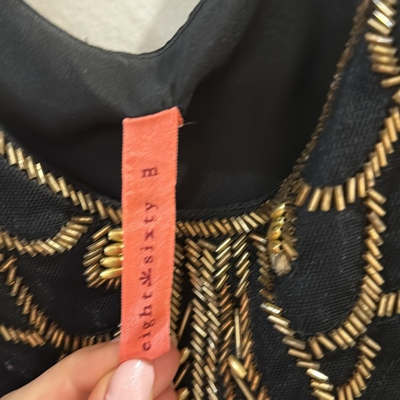 Eight Sixty drop waist dress with embellished neckline, size M - Picture 3 of 5